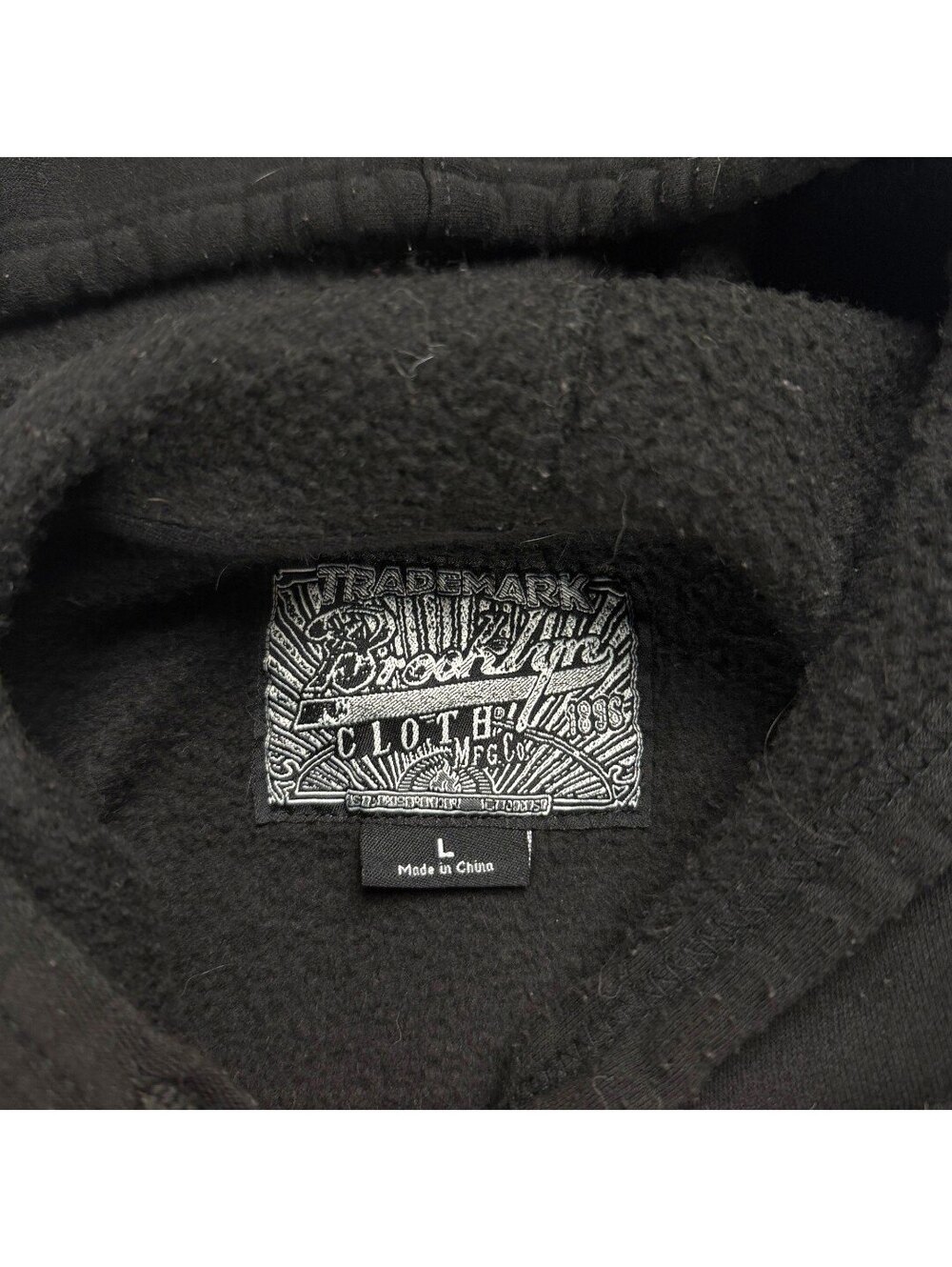 🏵️ Hoodie Mens Large Black Japanese Graphic Tokyo Streetwear Pullover Brklyn - Picture 6 of 9